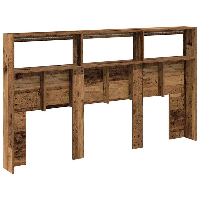 Dulap pentru tăblie cu LED Lemn vechi 180x17x102 cm - WALTI WALTI