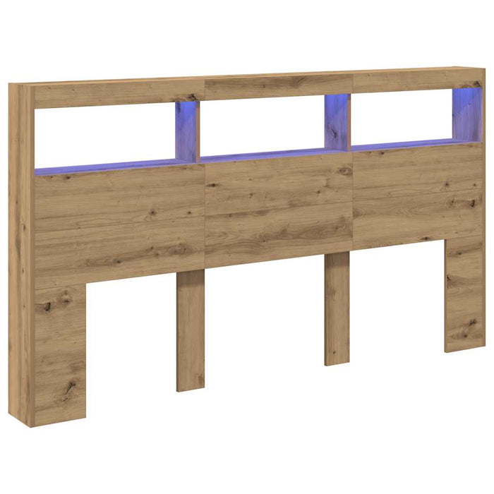 Dulap pentru tăblie cu LED Stejar Artisan 180x17x102 cm - WALTI WALTI
