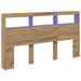 Dulap pentru tăblie cu LED Stejar Artisan 180x17x102 cm - WALTI WALTI
