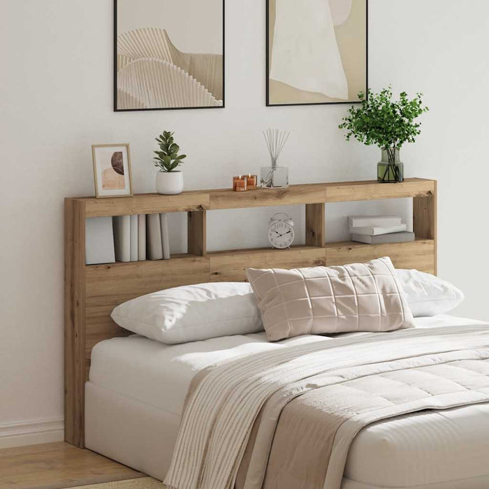Dulap pentru tăblie cu LED Stejar Artisan 180x17x102 cm - WALTI WALTI