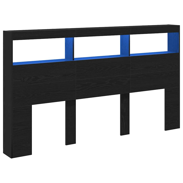 Dulap pentru tăblie cu LED Stejar negru 180x17x102 cm - WALTI WALTI