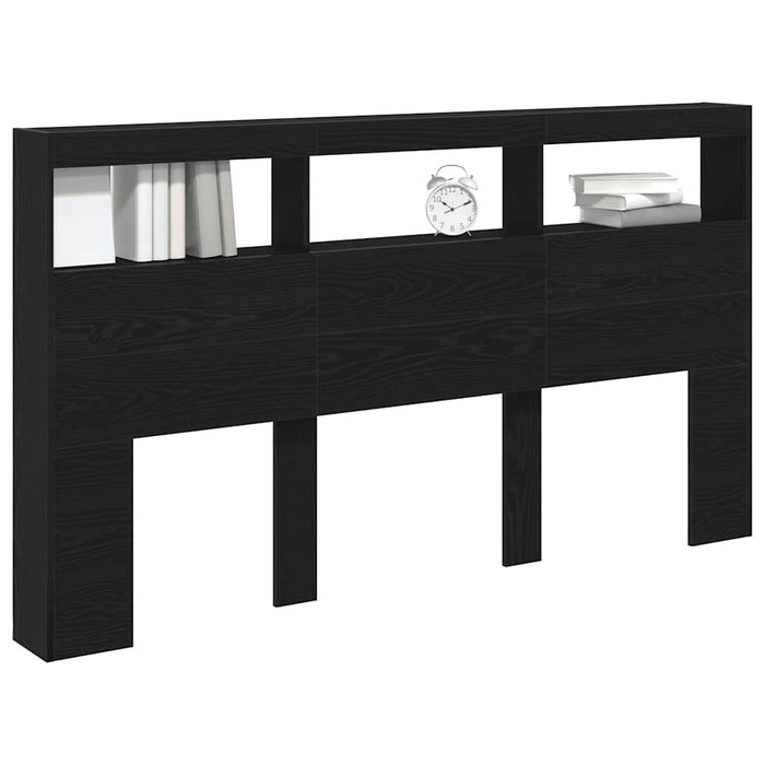 Dulap pentru tăblie cu LED Stejar negru 180x17x102 cm - WALTI WALTI