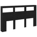 Dulap pentru tăblie cu LED Stejar negru 180x17x102 cm - WALTI WALTI