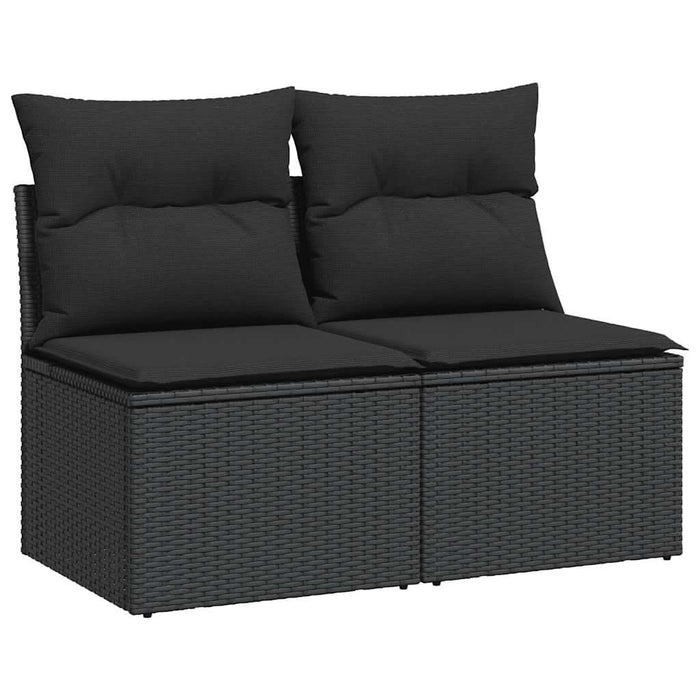 Set mobilier de grădină cu perne, 2 piese poliratan/lemn acacia - WALTI WALTI