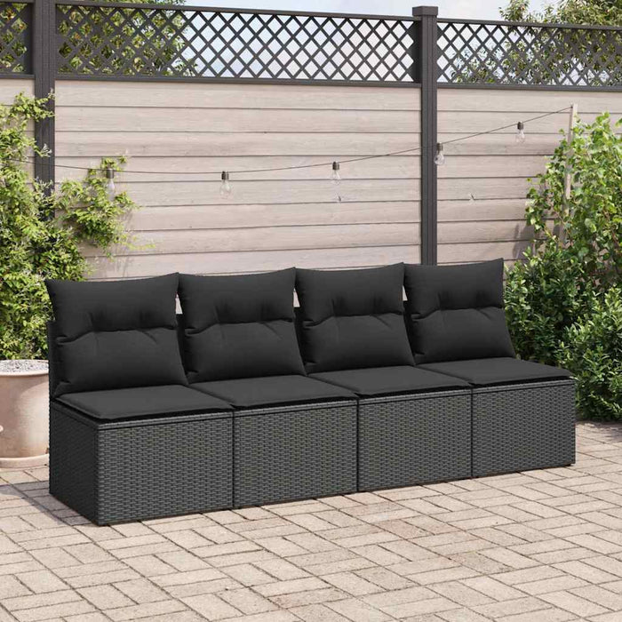 Set mobilier de grădină cu perne, 2 piese poliratan/lemn acacia - WALTI WALTI
