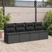 Set mobilier de grădină cu perne, 2 piese poliratan/lemn acacia - WALTI WALTI