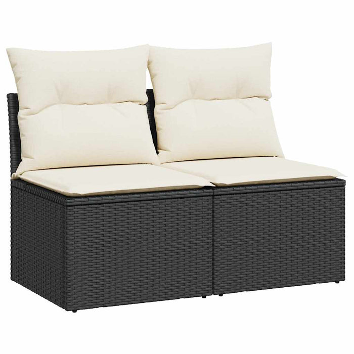 Set mobilier de grădină cu perne, 2 piese poliratan/lemn acacia - WALTI WALTI