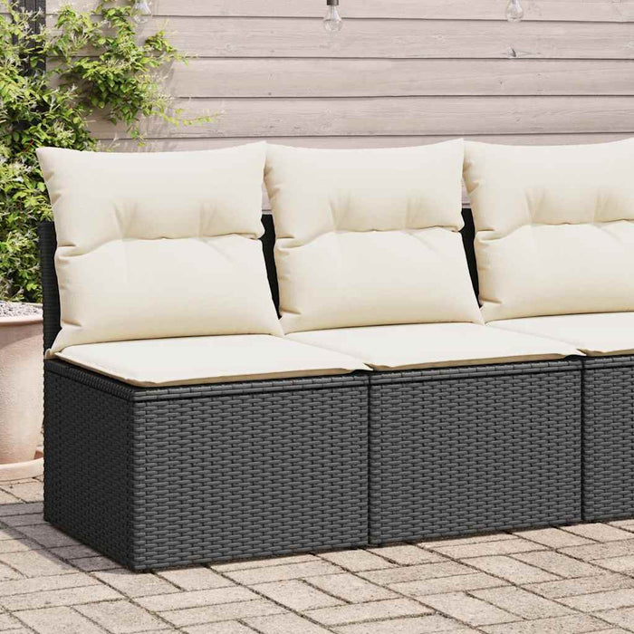 Set mobilier de grădină cu perne, 2 piese poliratan/lemn acacia - WALTI WALTI