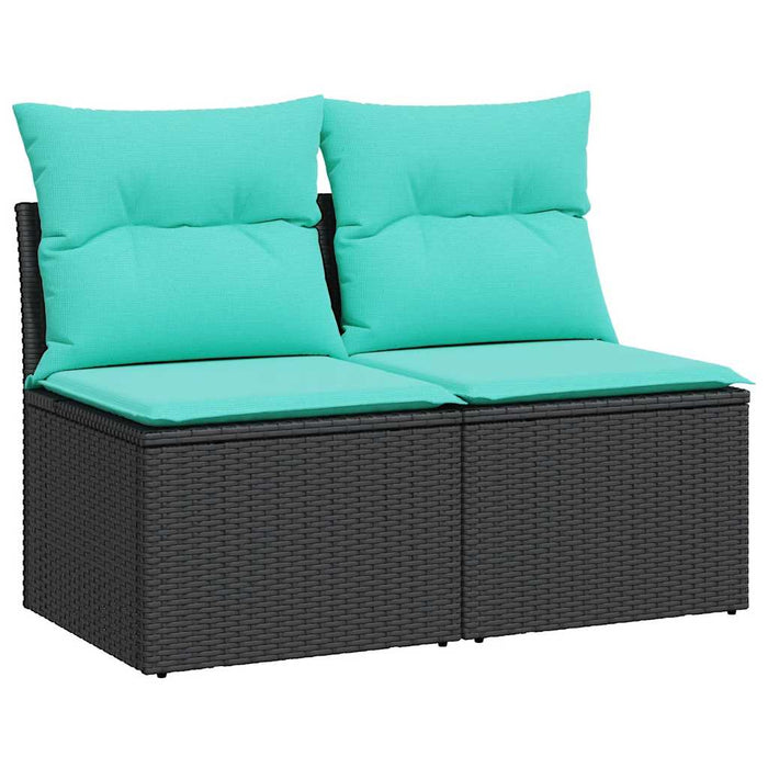 Set mobilier de grădină cu perne, 2 piese poliratan/lemn acacia - WALTI WALTI