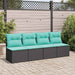 Set mobilier de grădină cu perne, 2 piese poliratan/lemn acacia - WALTI WALTI
