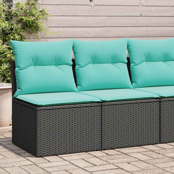 Set mobilier de grădină cu perne, 2 piese poliratan/lemn acacia - WALTI WALTI