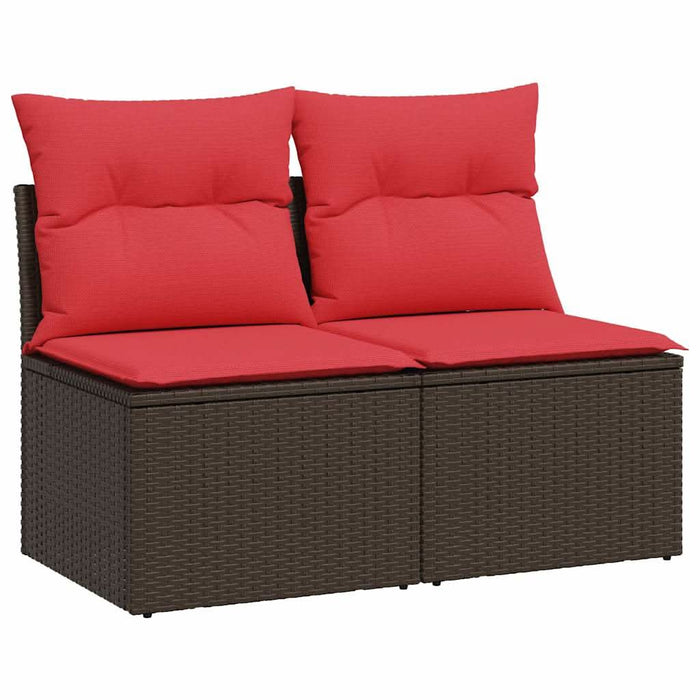 Set canapele de grădină, 2 piese, cu perne, maro poliratan maro - WALTI WALTI