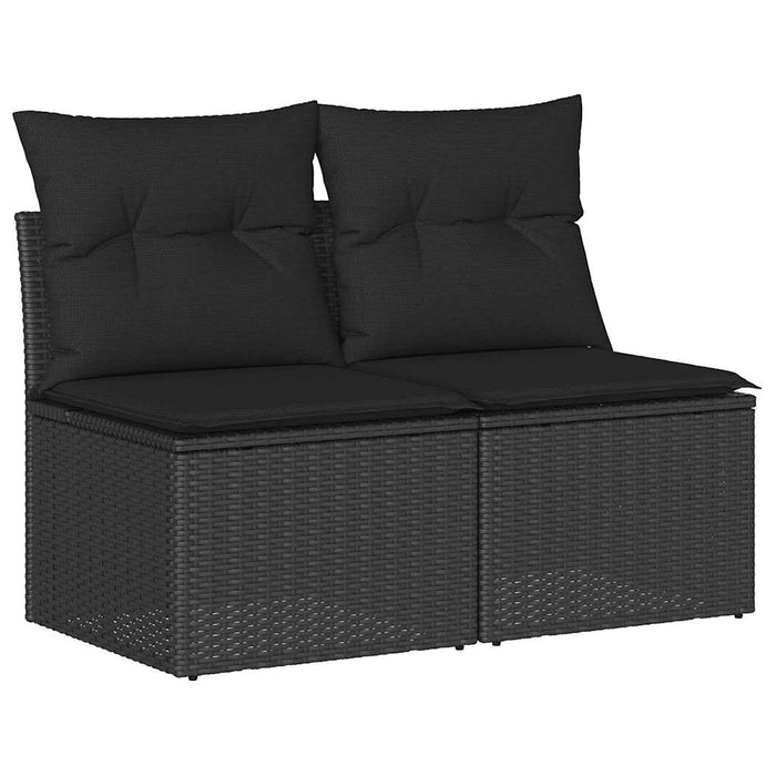 Set mobilier de grădină cu perne, 2 piese poliratan/lemn acacia - WALTI WALTI
