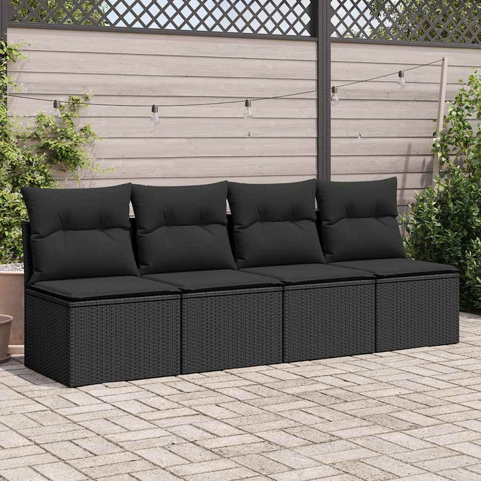 Set mobilier de grădină cu perne, 2 piese poliratan/lemn acacia - WALTI WALTI