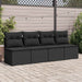 Set mobilier de grădină cu perne, 2 piese poliratan/lemn acacia - WALTI WALTI