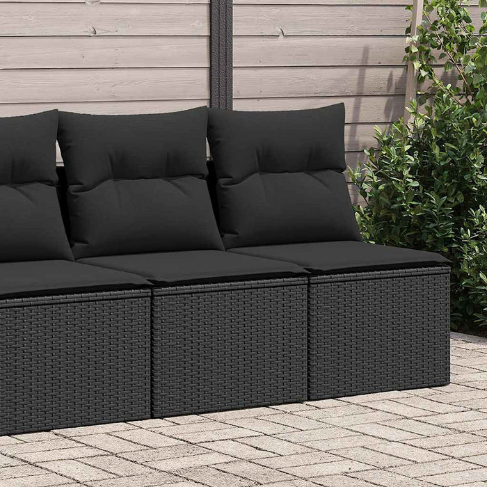 Set mobilier de grădină cu perne, 2 piese poliratan/lemn acacia - WALTI WALTI