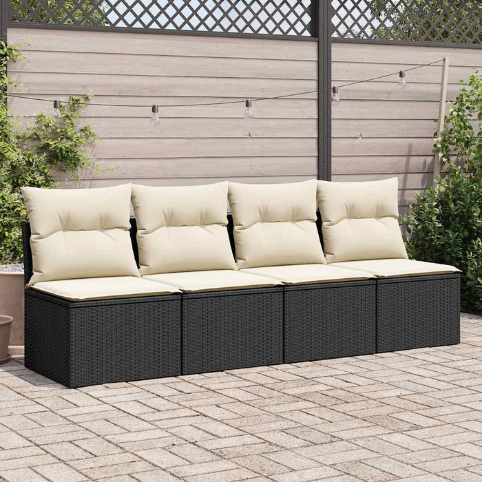 Set mobilier de grădină cu perne, 2 piese poliratan/lemn acacia - WALTI WALTI