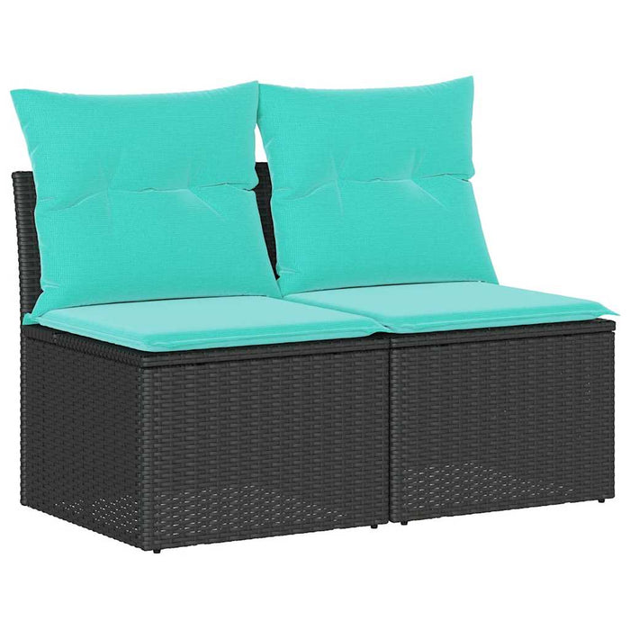 Set mobilier de grădină cu perne, 2 piese poliratan/lemn acacia - WALTI WALTI