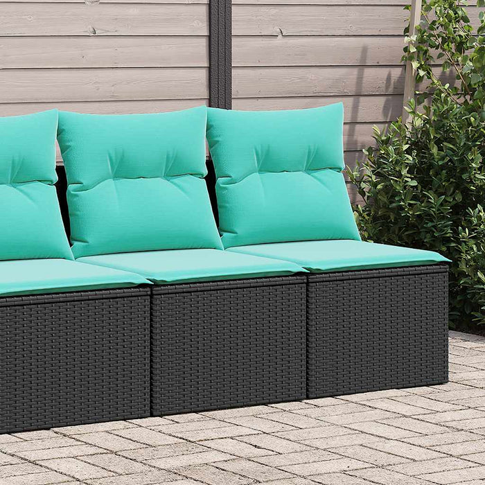 Set mobilier de grădină cu perne, 2 piese poliratan/lemn acacia - WALTI WALTI