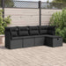 Set mobilier de grădină cu perne, 5 piese, negru, poliratan - WALTI WALTI