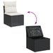 Set mobilier de grădină cu perne, 5 piese, negru, poliratan - WALTI WALTI