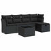 Set mobilier de grădină cu perne, 6 piese, negru, poliratan - WALTI WALTI
