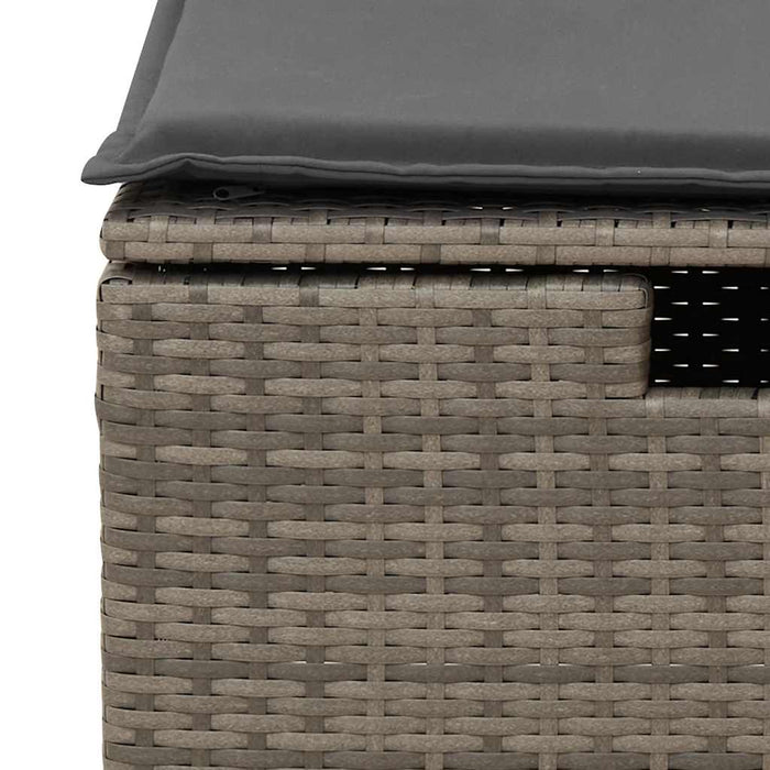 Set mobilier grădină cu perne, 6 piese, gri, poliratan WALTI
