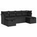 Set mobilier de grădină cu perne, 6 piese, negru, poliratan - WALTI WALTI