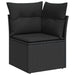 Set mobilier de grădină cu perne, 6 piese, negru, poliratan - WALTI WALTI