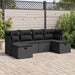 Set mobilier de grădină cu perne, 6 piese, negru, poliratan - WALTI WALTI