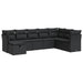 Set mobilier de grădină cu perne, 8 piese, negru, poliratan - WALTI WALTI