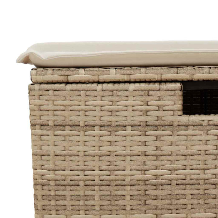 Set canapele de grădină, 4 piese, cu perne, bej, poliratan - WALTI WALTI