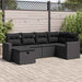 Set mobilier de grădină cu perne, 6 piese, negru, poliratan - WALTI WALTI