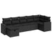 Set canapele de grădină cu perne, 7 piese, negru, poliratan - WALTI WALTI