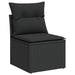 Set mobilier de grădină cu perne, 6 piese, negru, poliratan - WALTI WALTI