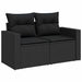 Set mobilier de grădină cu perne, 6 piese, negru, poliratan - WALTI WALTI