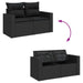Set mobilier de grădină cu perne, 6 piese, negru, poliratan - WALTI WALTI