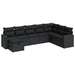 Set mobilier de grădină cu perne, 8 piese, negru, poliratan - WALTI WALTI