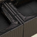 Set mobilier de grădină cu perne, 4 piese, negru, poliratan - WALTI WALTI