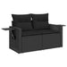 Set mobilier de grădină cu perne, 6 piese, negru, poliratan - WALTI WALTI