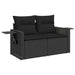 Set mobilier de grădină cu perne, 9 piese, negru, poliratan - WALTI WALTI