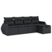 Set mobilier de grădină cu perne, 5 piese, negru, poliratan - WALTI WALTI