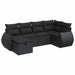 Set mobilier de grădină cu perne, 6 piese, negru, poliratan - WALTI WALTI