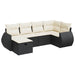 Set mobilier de grădină cu perne, 6 piese, negru, poliratan - WALTI WALTI