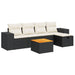 Set mobilier de grădină cu perne, 6 piese, negru, poliratan - WALTI WALTI