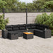 Set mobilier de grădină cu perne, 9 piese, negru, poliratan - WALTI WALTI