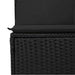 Set mobilier de grădină cu perne, 6 piese, negru, poliratan - WALTI WALTI