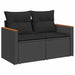 Set mobilier de grădină cu perne, 6 piese, negru, poliratan - WALTI WALTI