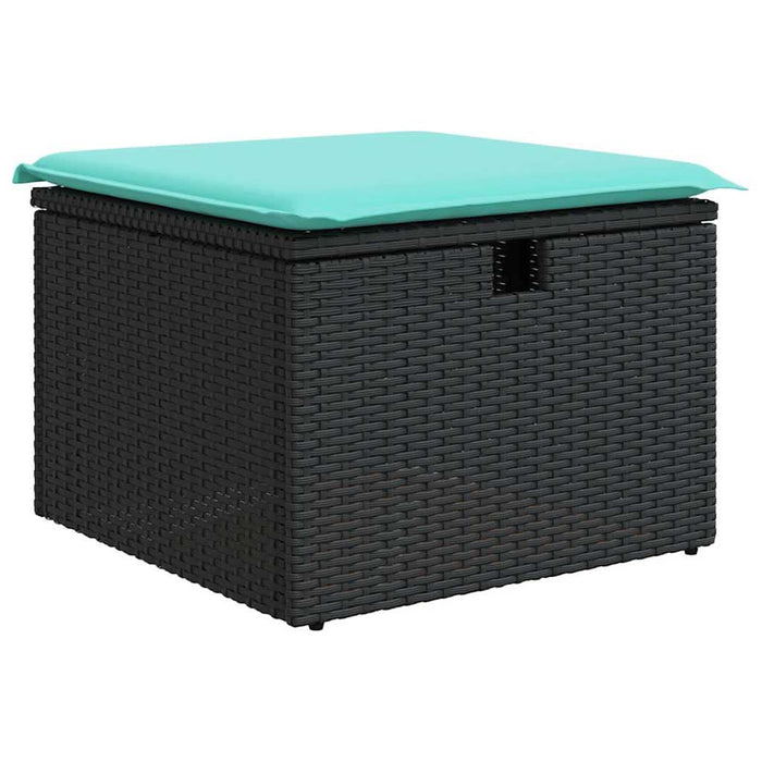 Set canapele de grădină cu perne, 7 piese, negru, poliratan - WALTI WALTI