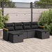 Set mobilier de grădină cu perne, 6 piese, negru, poliratan - WALTI WALTI